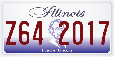 IL license plate Z642017