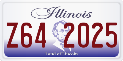 IL license plate Z642025