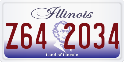 IL license plate Z642034