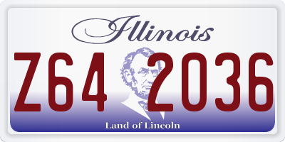 IL license plate Z642036