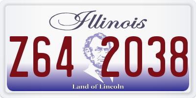 IL license plate Z642038