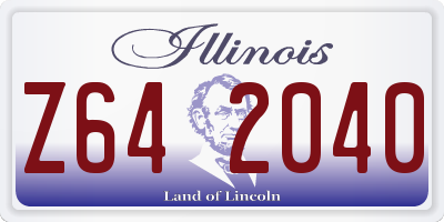 IL license plate Z642040