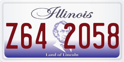 IL license plate Z642058