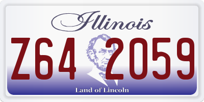 IL license plate Z642059