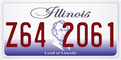 IL license plate Z642061