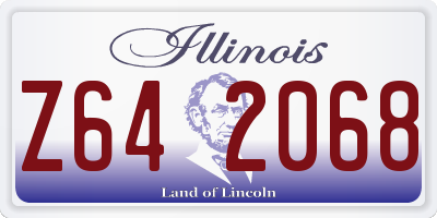 IL license plate Z642068