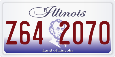 IL license plate Z642070