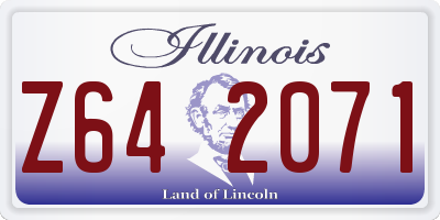 IL license plate Z642071