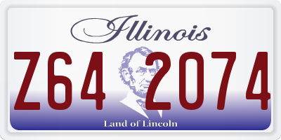 IL license plate Z642074
