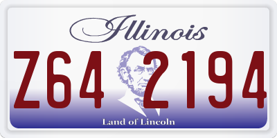 IL license plate Z642194