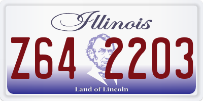 IL license plate Z642203
