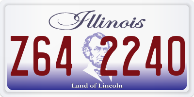 IL license plate Z642240