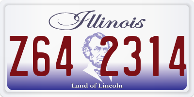 IL license plate Z642314