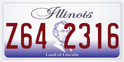 IL license plate Z642316