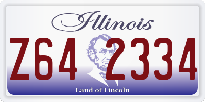 IL license plate Z642334