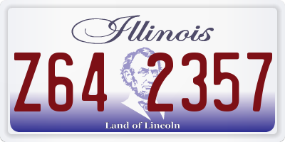 IL license plate Z642357