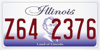 IL license plate Z642376
