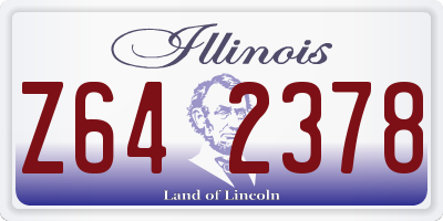 IL license plate Z642378