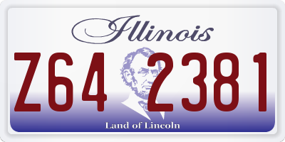 IL license plate Z642381