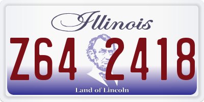 IL license plate Z642418