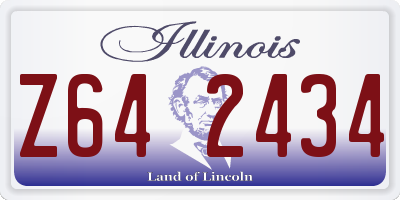 IL license plate Z642434
