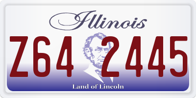 IL license plate Z642445