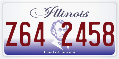 IL license plate Z642458