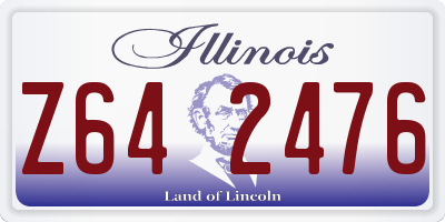 IL license plate Z642476