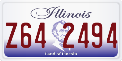 IL license plate Z642494