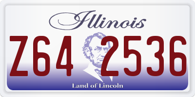IL license plate Z642536