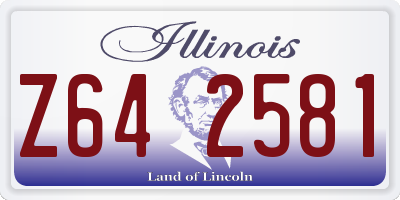 IL license plate Z642581