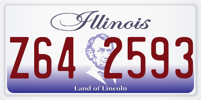 IL license plate Z642593