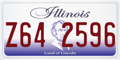 IL license plate Z642596