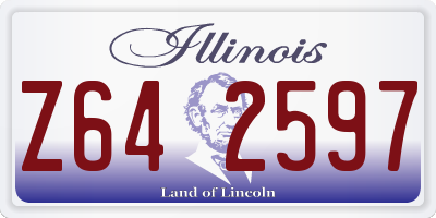 IL license plate Z642597
