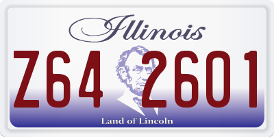 IL license plate Z642601