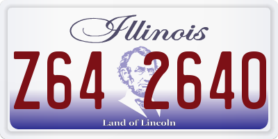 IL license plate Z642640