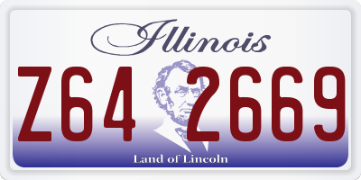 IL license plate Z642669