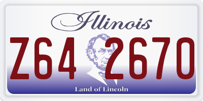 IL license plate Z642670