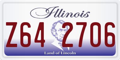 IL license plate Z642706