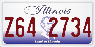 IL license plate Z642734