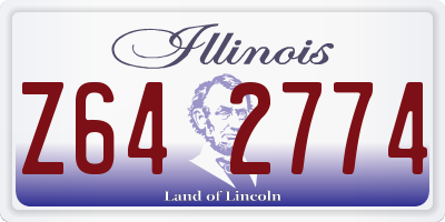IL license plate Z642774