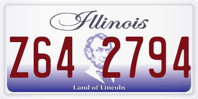 IL license plate Z642794