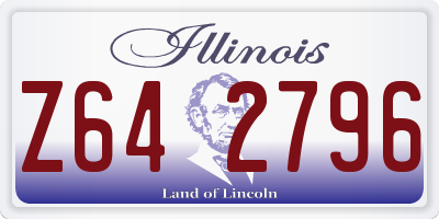 IL license plate Z642796
