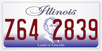 IL license plate Z642839