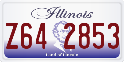 IL license plate Z642853