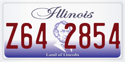 IL license plate Z642854