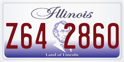 IL license plate Z642860