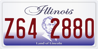 IL license plate Z642880