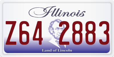 IL license plate Z642883