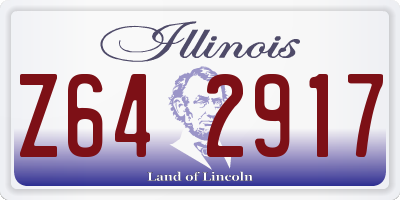 IL license plate Z642917